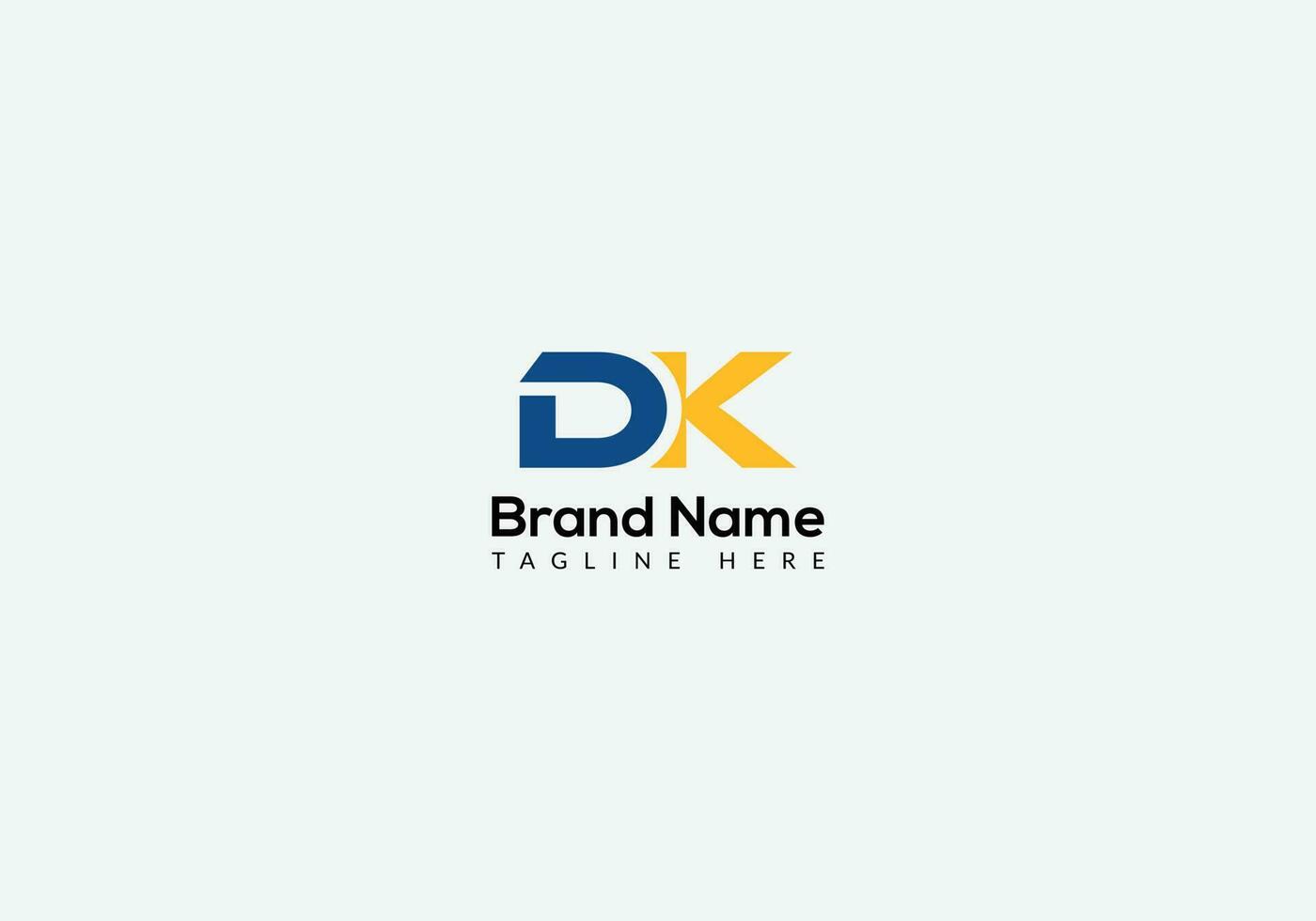 Abstract DK letter modern initial lettermarks logo design vector