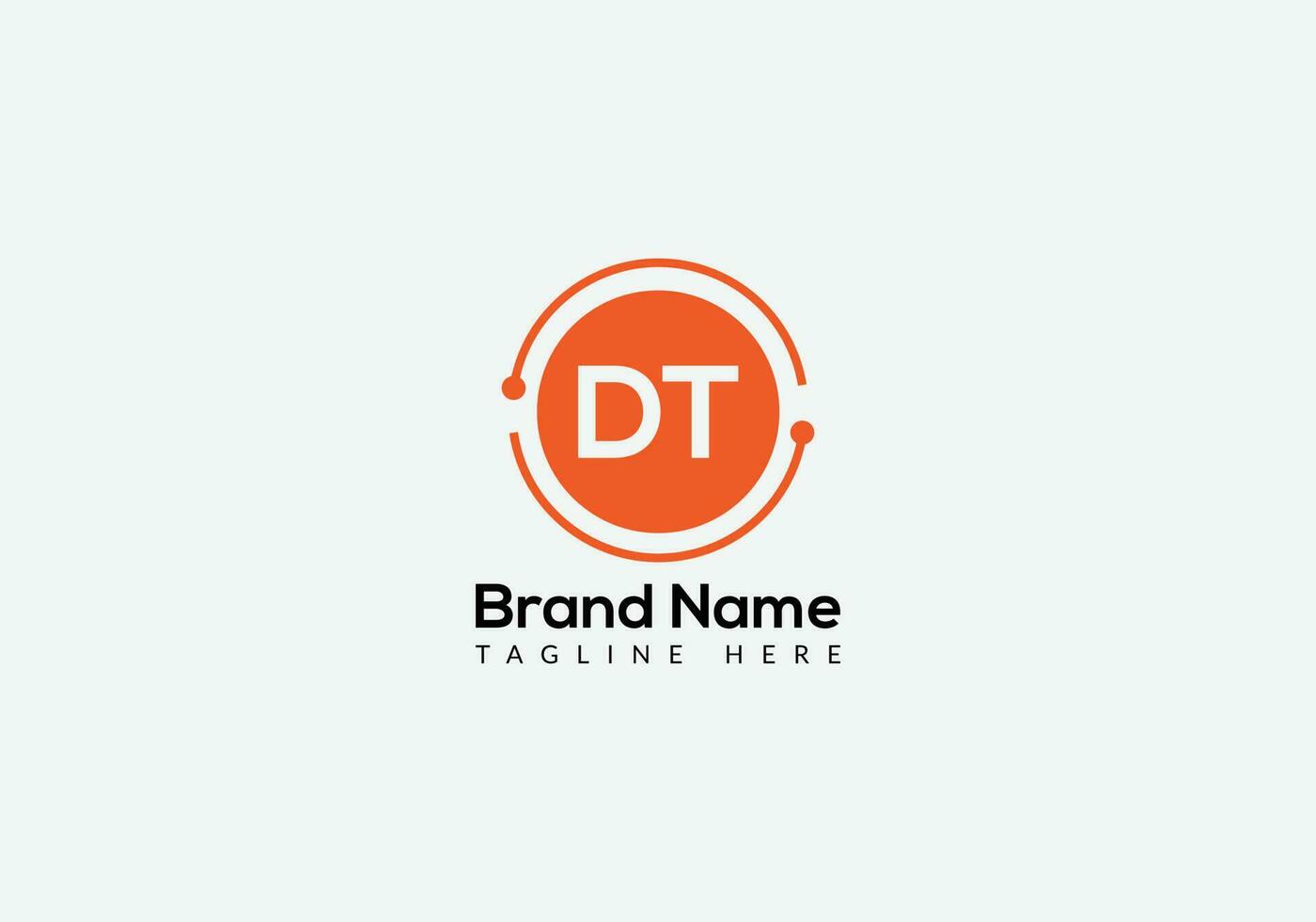 Abstract DT letter modern initial lettermarks logo design vector