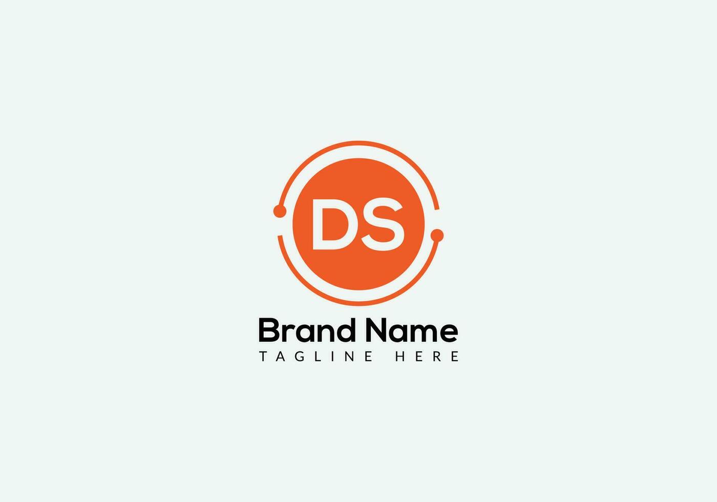 Abstract DS letter modern initial lettermarks logo design vector