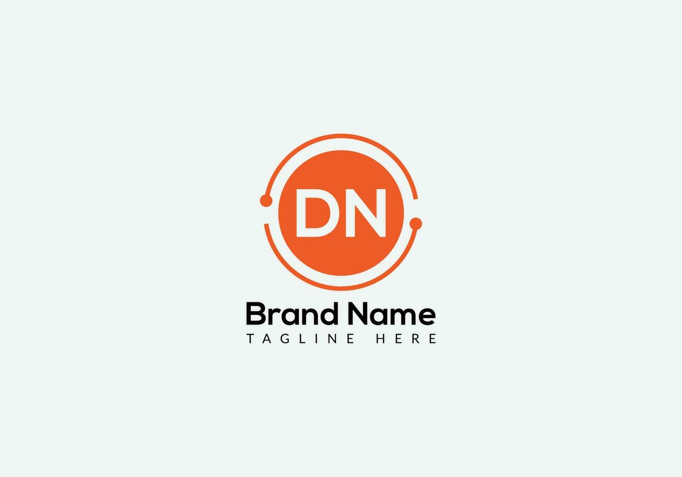 Abstract DN letter modern initial lettermarks logo design vector
