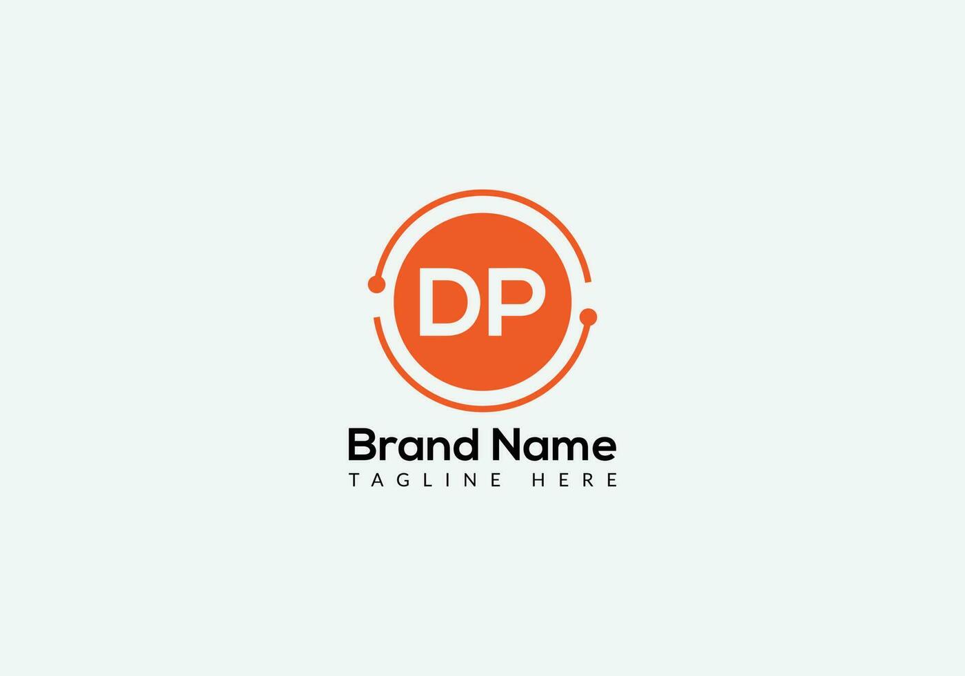 Abstract DP letter modern initial lettermarks logo design vector