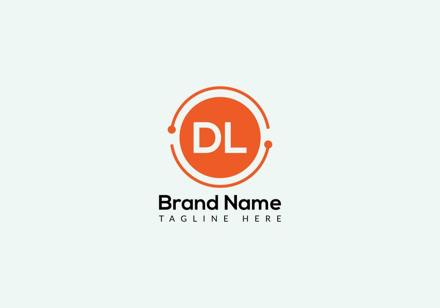 Abstract DL letter modern initial lettermarks logo design vector