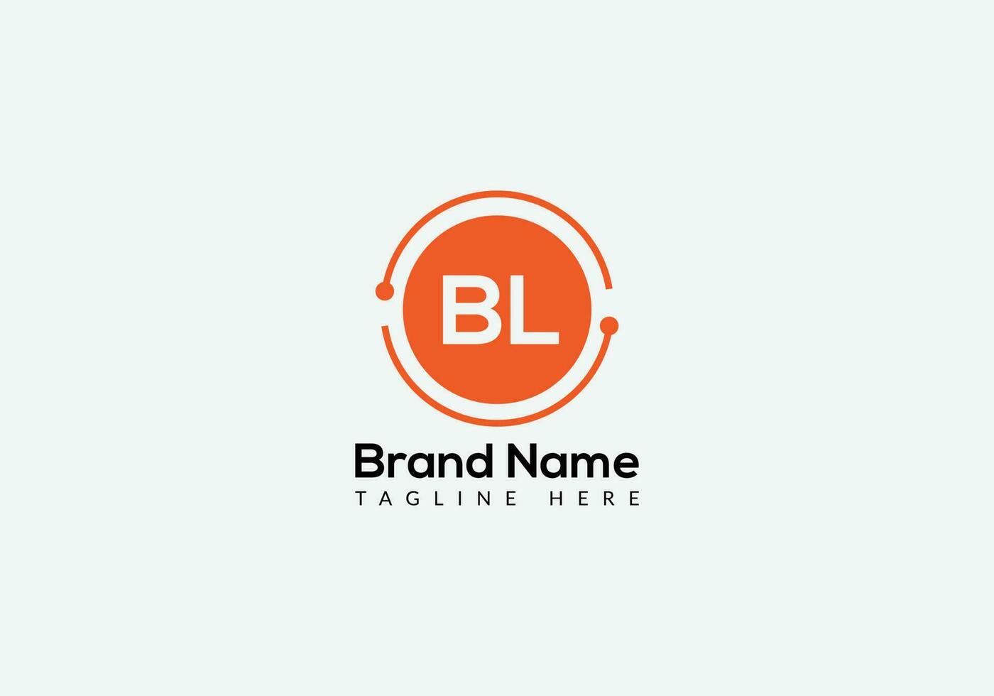 Abstract BL letter modern initial lettermarks logo design vector