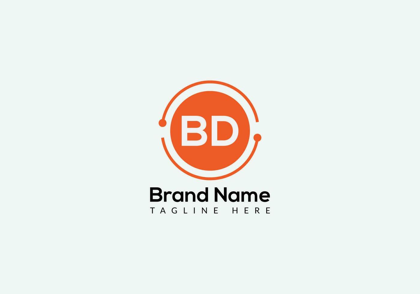 Abstract BD letter modern initial lettermarks logo design vector