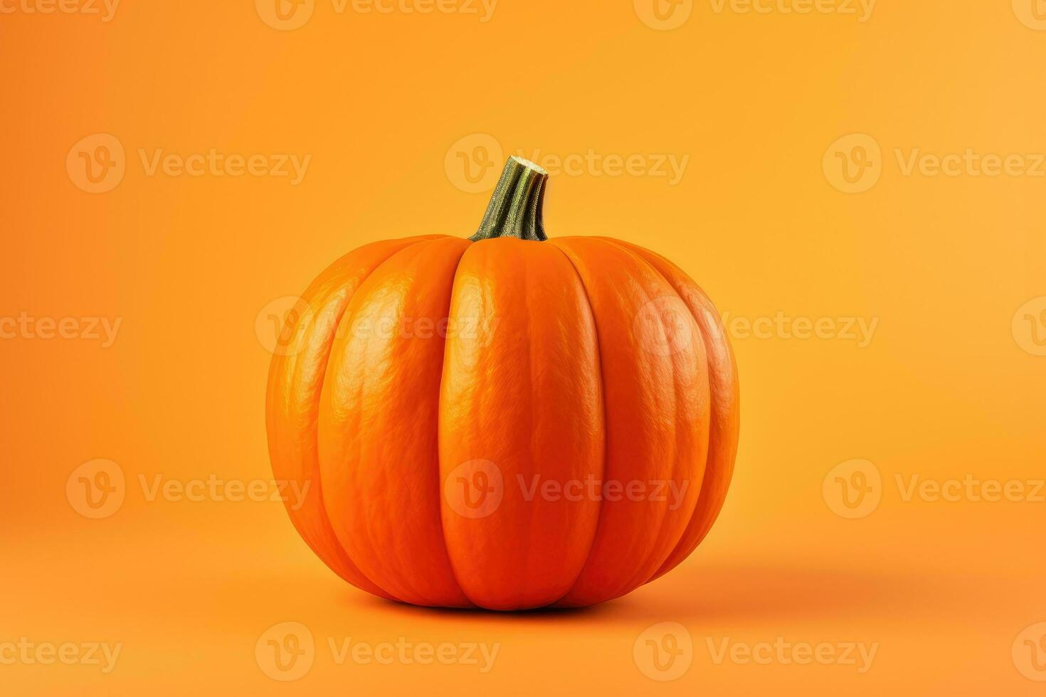Pumpkin on orange background AI Generative photo