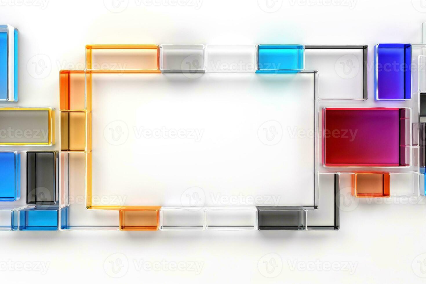 Abstract high tech white border, futuristic technology background, Generative AI photo