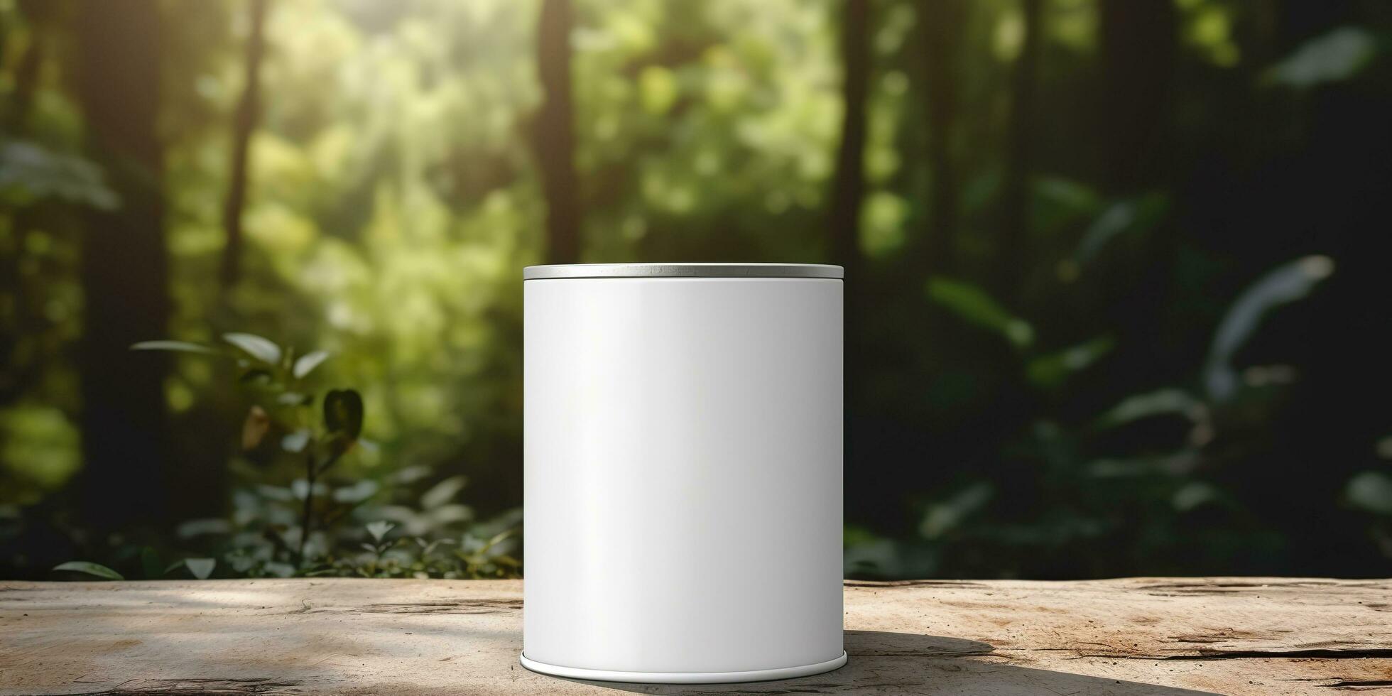 A mock up white cosmetic container. Generative AI photo