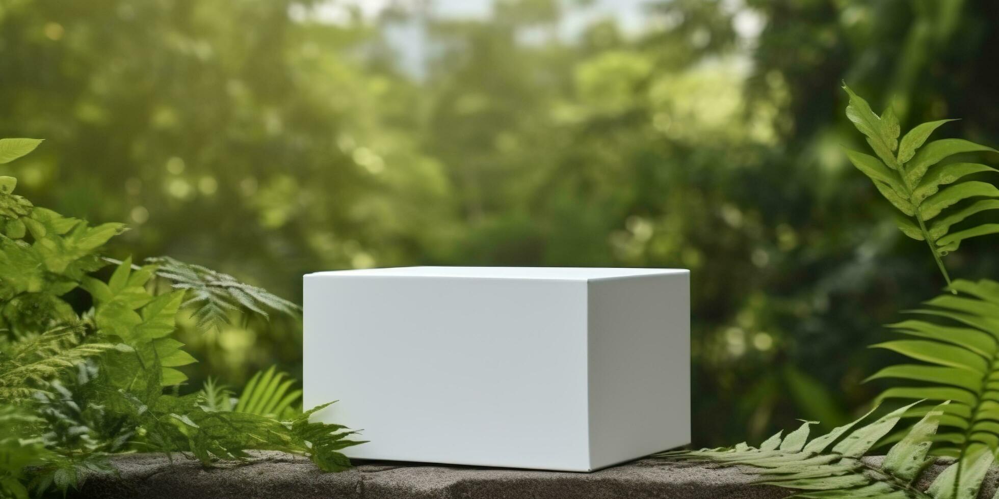 box mockup design. Generative AI photo