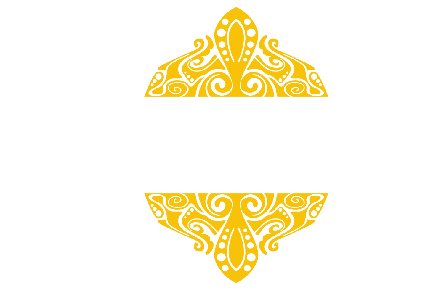 Yellow Ornament Border Design With Transparent Background png