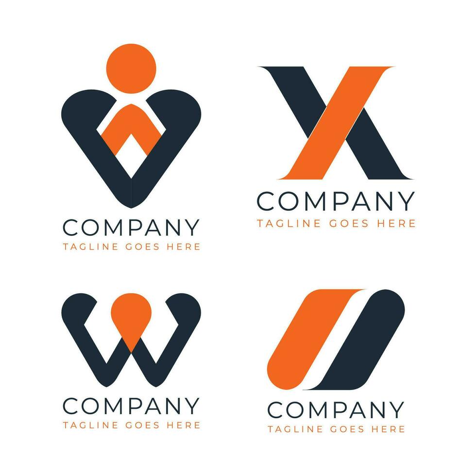 gratis vector empresa logo conjunto diseño ideas