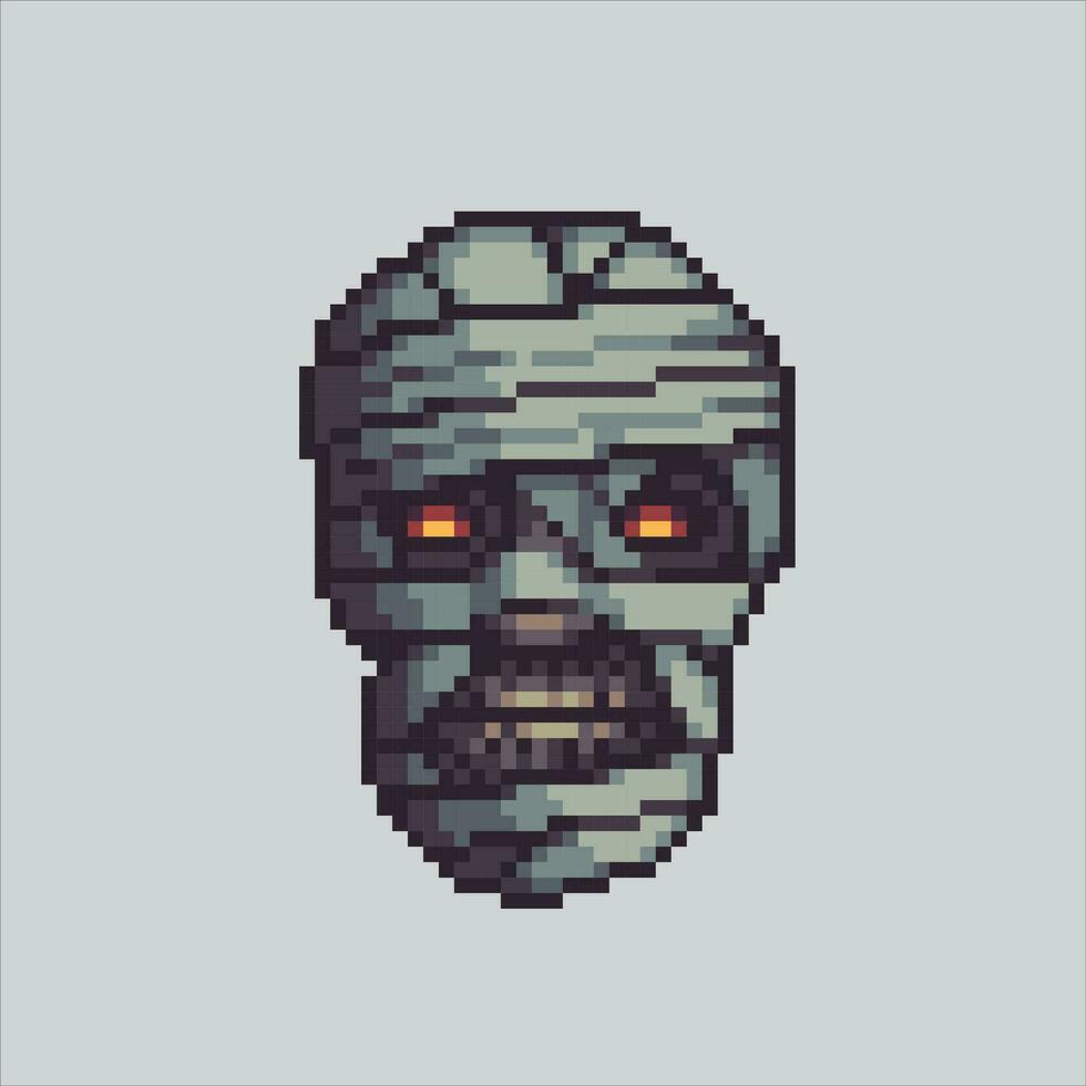 Pixel art illustration Mummy. Pixelated Mummy. Mummy pixelated for the pixel art game and icon for website and video game. old school retro. vector