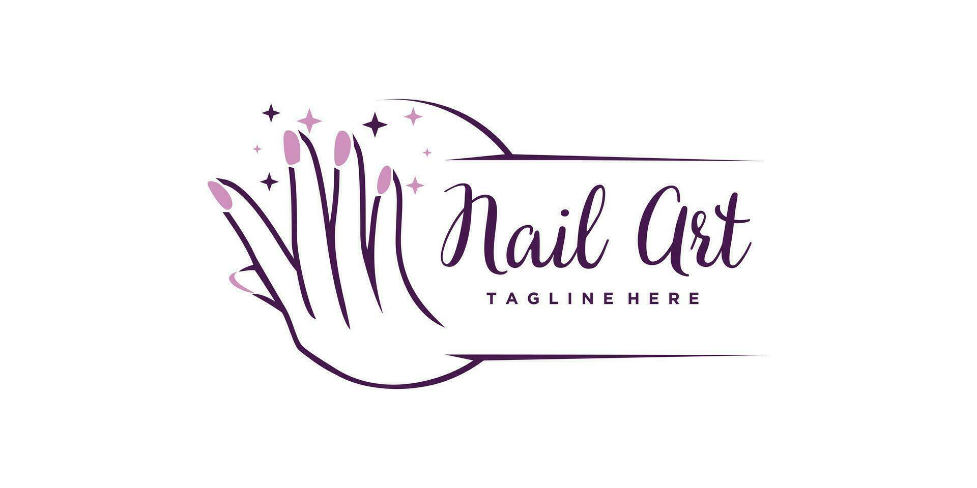 nail logo design vector with creative concept for beauty and fashion premium vector