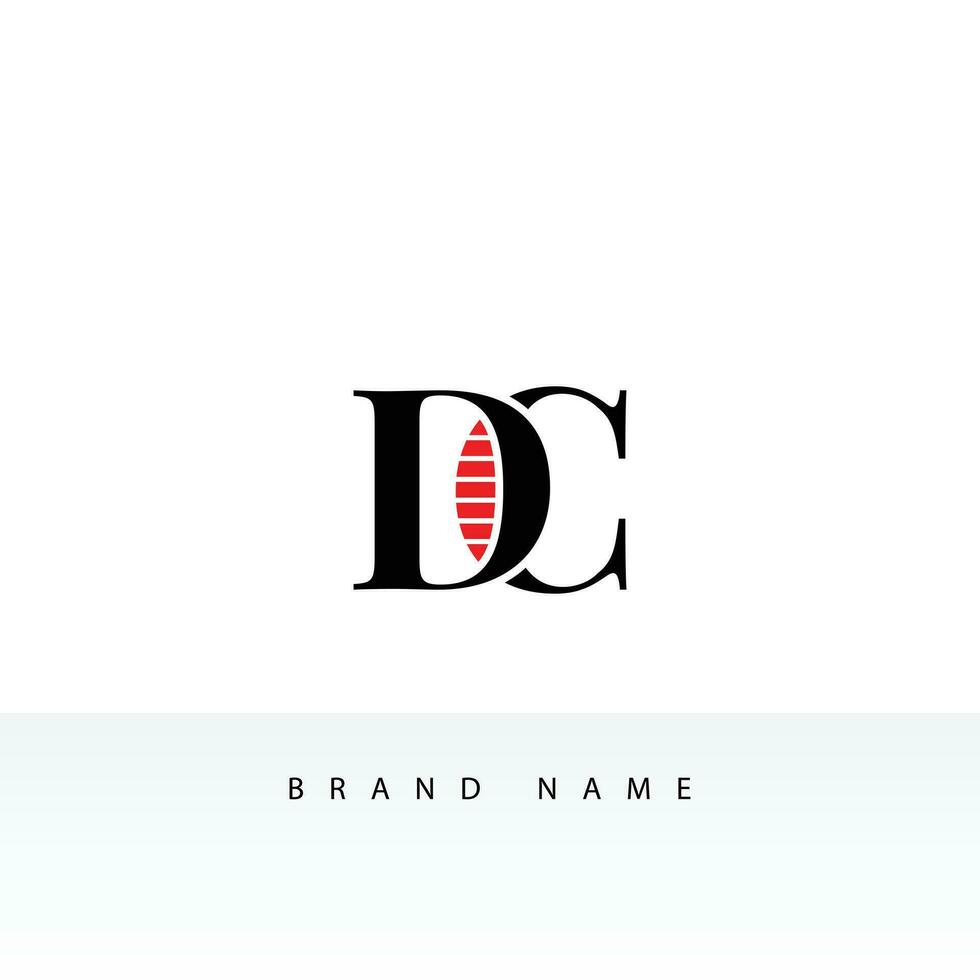 DC logo monogram emblem style with crown shape design template Free Vector for EPS file