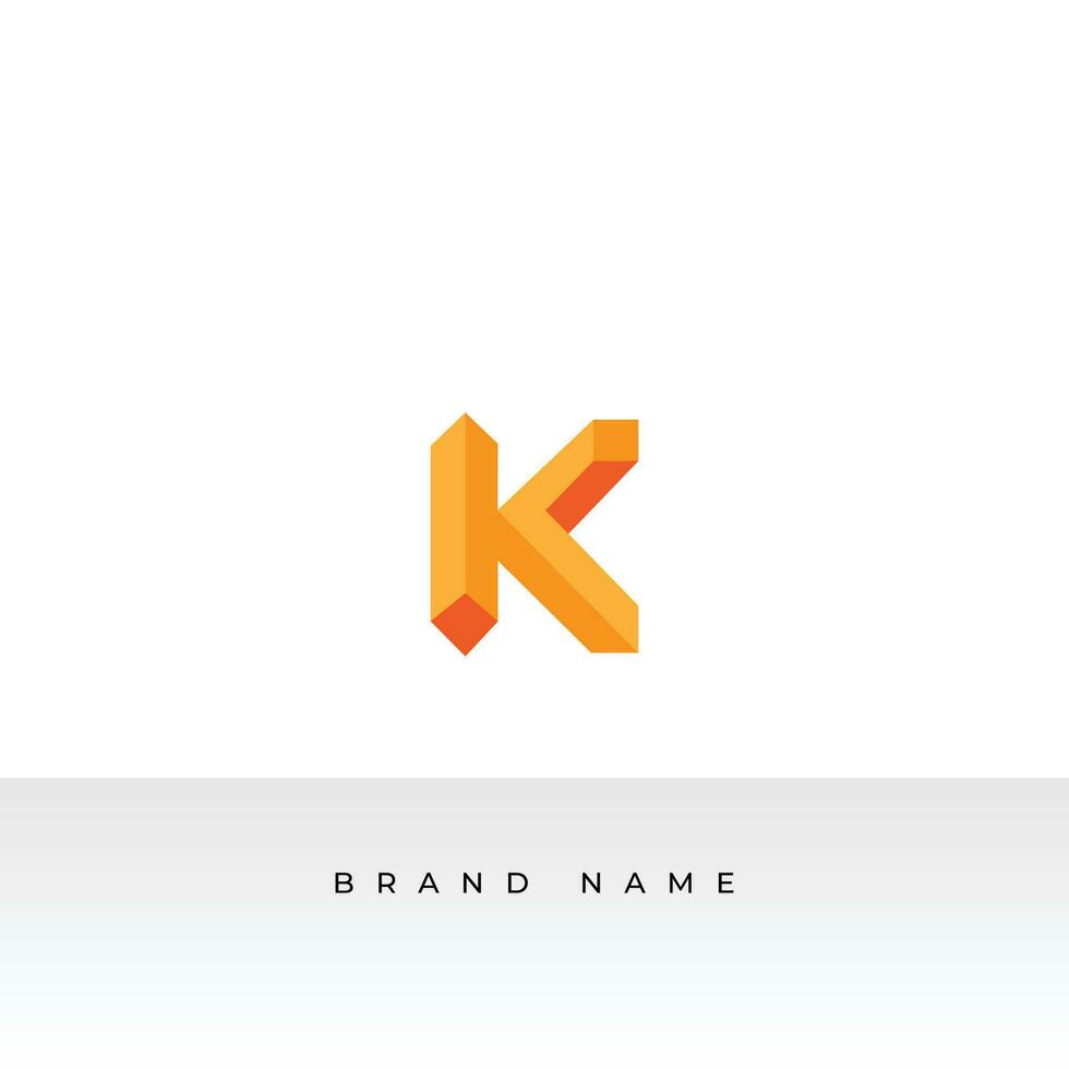 Creative initial letter K logo icon design template elements. vector