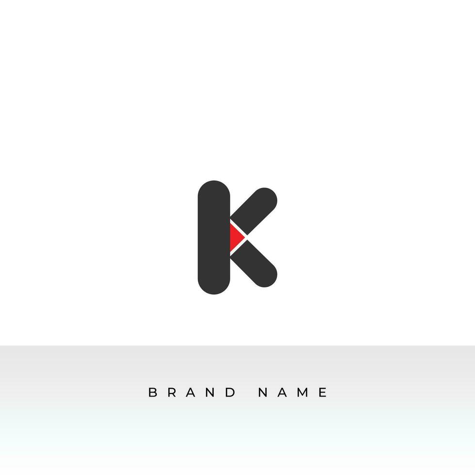 Creative initial letter K logo icon design template elements. vector