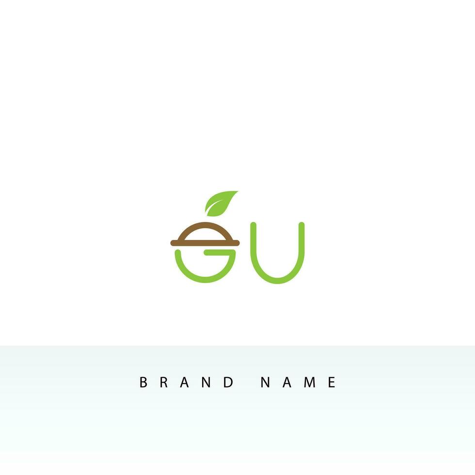 moderno UE logotipo para eco marca. inicial UE letra negocio logo diseño vector gratis vecto eps archivo