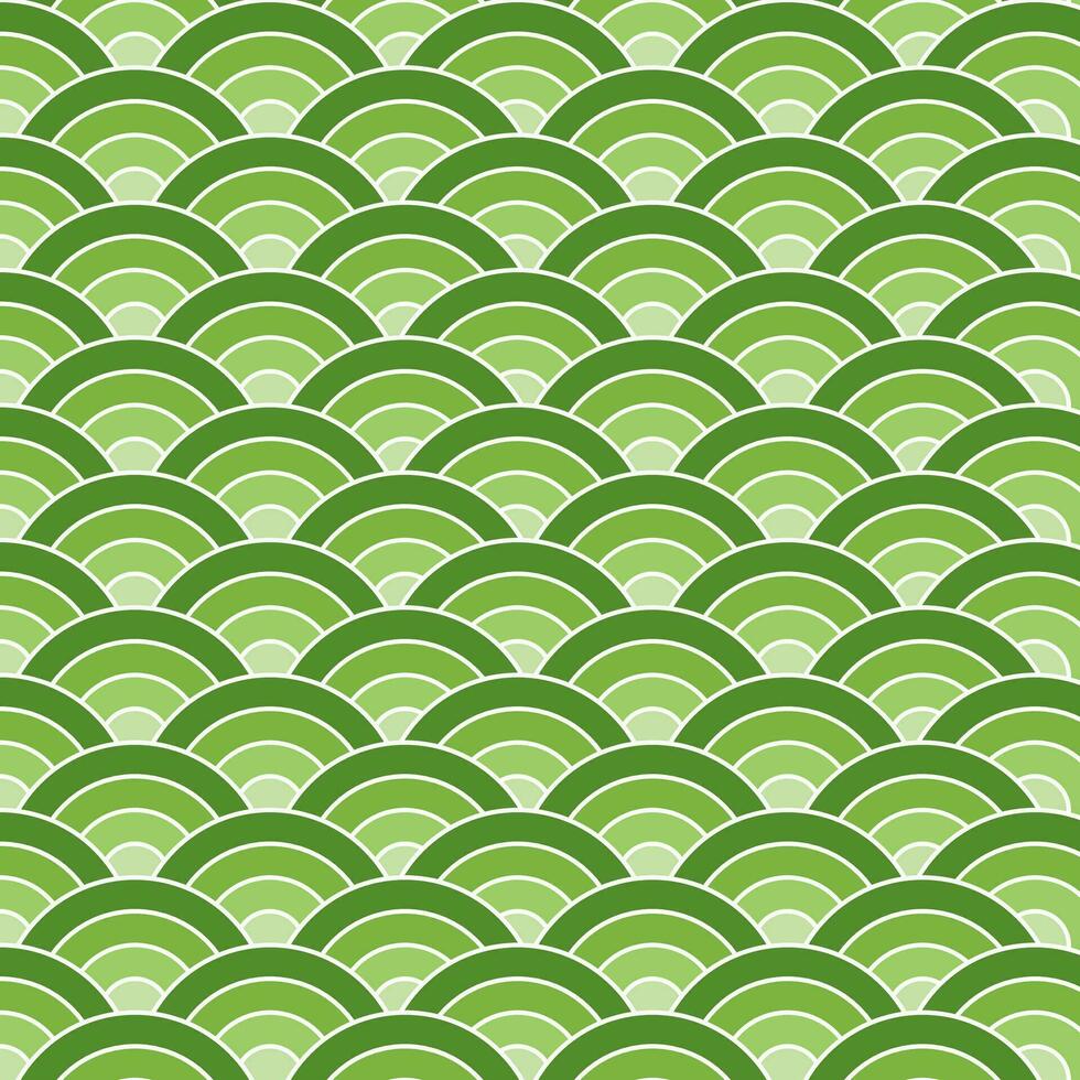 Light green shade Japanese wave pattern background. Japanese pattern vector. Waves background illustration. for clothing, wrapping paper, backdrop, background, gift card. vector