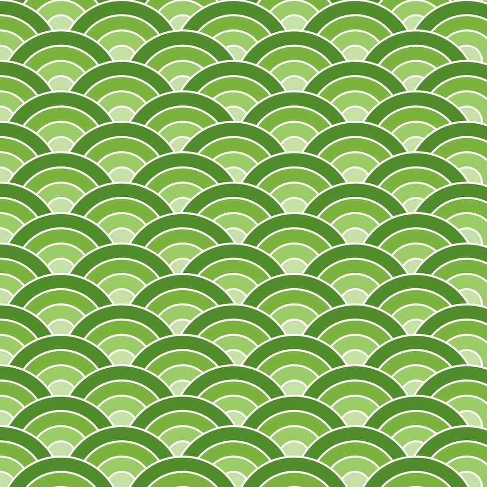 Light green shade Japanese wave pattern background. Japanese pattern vector. Waves background illustration. for clothing, wrapping paper, backdrop, background, gift card. vector