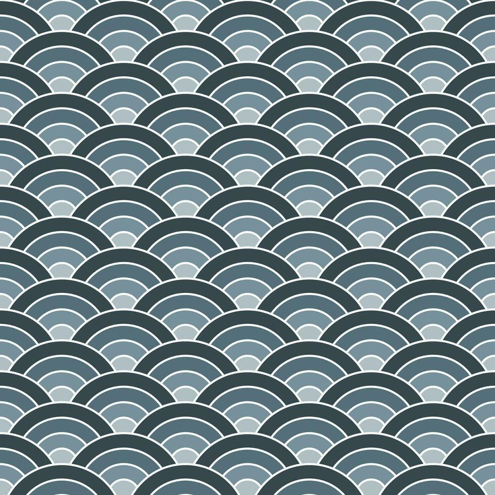 Grey shade Japanese wave pattern background. Japanese pattern vector. Waves background illustration. for clothing, wrapping paper, backdrop, background, gift card. vector