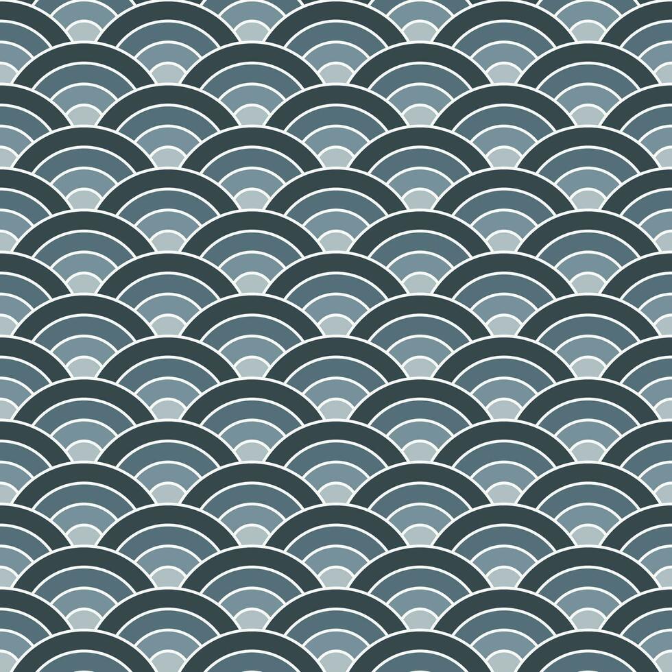 Grey shade Japanese wave pattern background. Japanese pattern vector. Waves background illustration. for clothing, wrapping paper, backdrop, background, gift card. vector