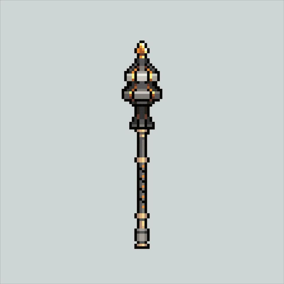 Pixel art illustration Mace. Pixelated Mace Weapon. Mace weapon pixelated for the pixel art game and icon for website and video game. old school retro. vector