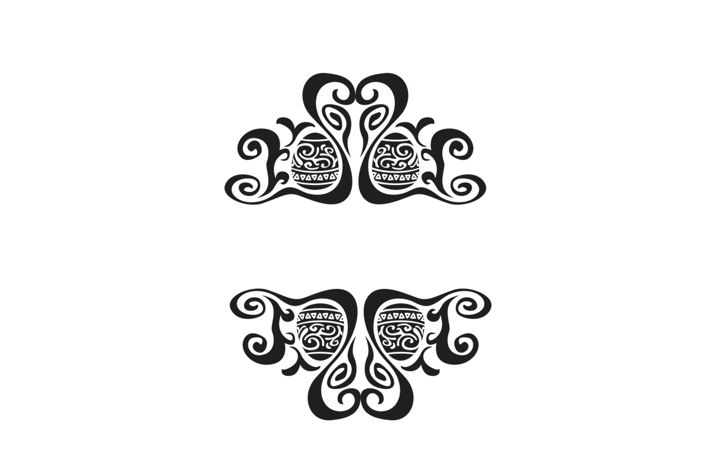 Black Easter Egg Ornament Border With Dot Pattern Design With Transparent Background png