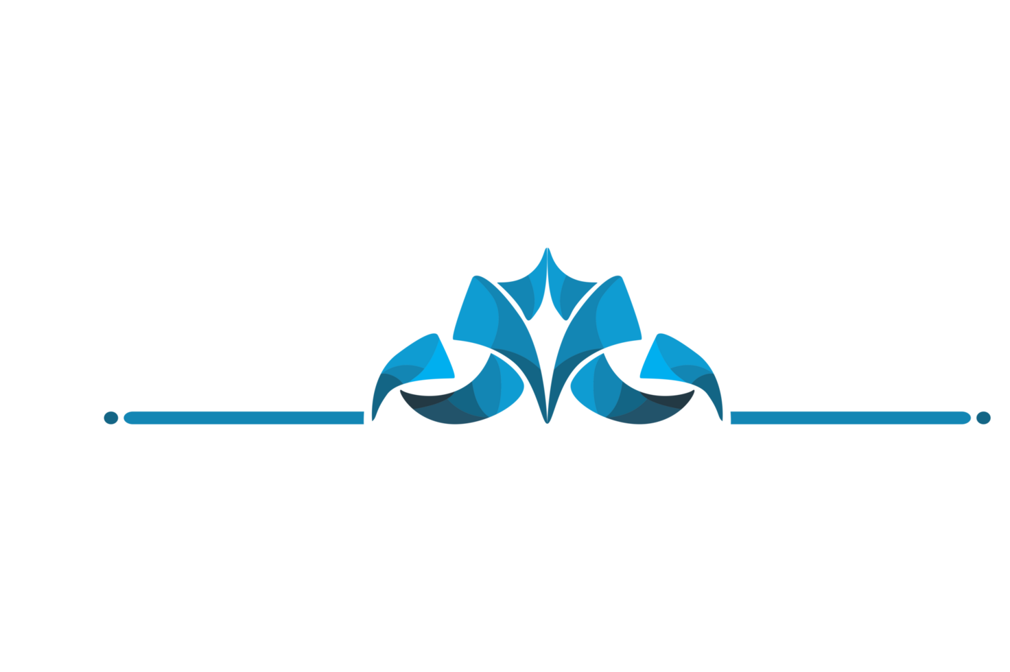 Blue Fangs Ornament Border With Dot Pattern Design With Transparent Background png