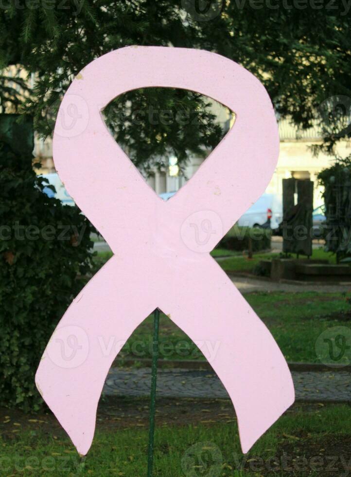 pink breast cancer ribbon photo