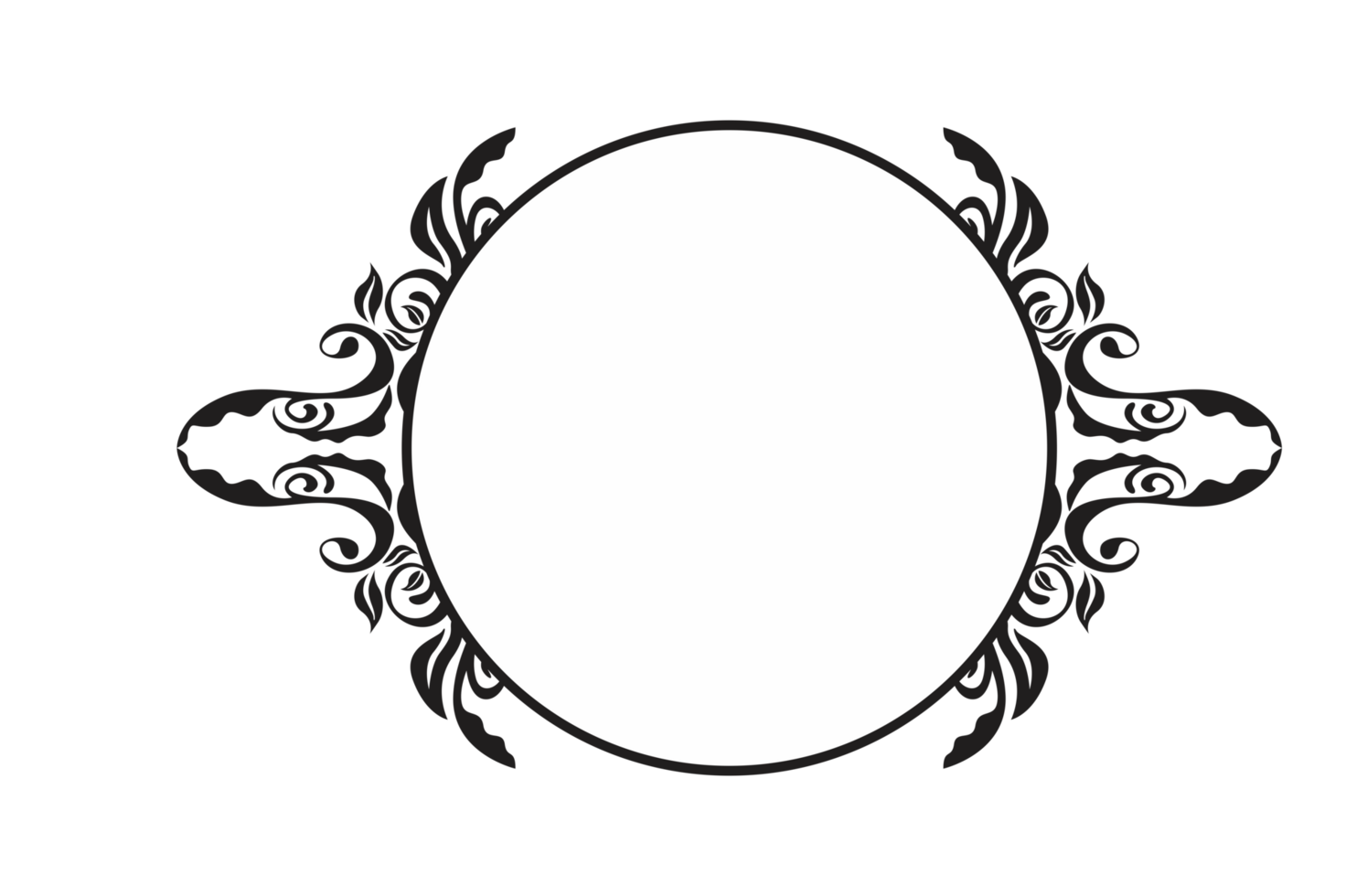 Flora Ornament Border With Design With Transparent Background png