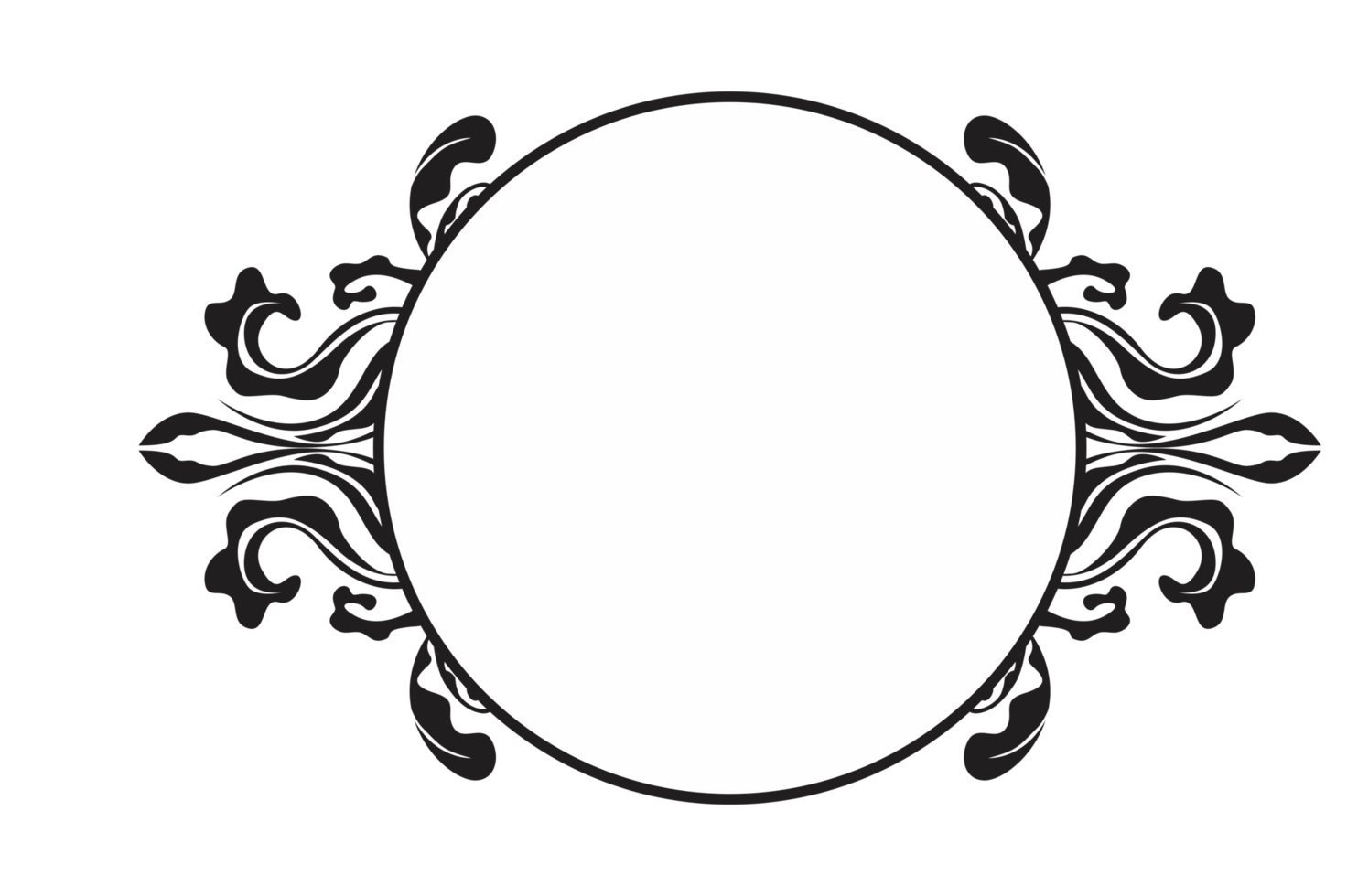 Flora Ornament Border With Design With Transparent Background png