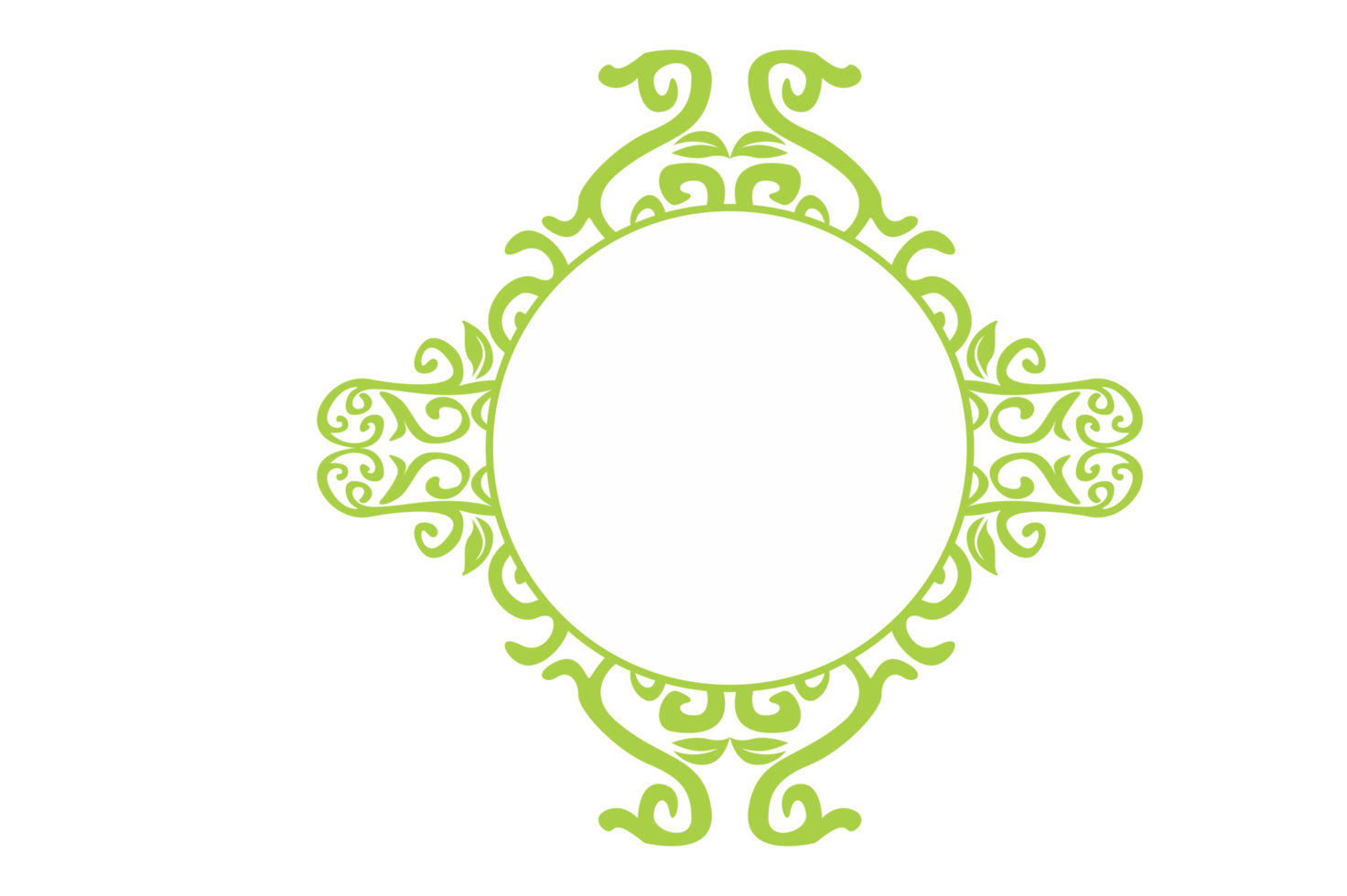 Flora Ornament Border With Design With Transparent Background png