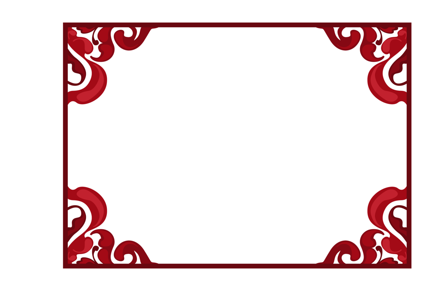 Flora Ornament Border With Design With Transparent Background png