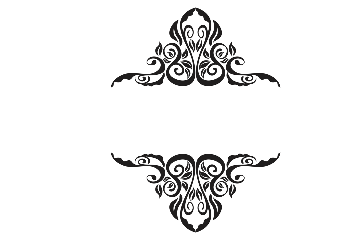 Flora Ornament Border With Design With Transparent Background png