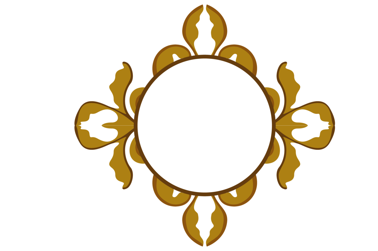 Flora Ornament Border With Design With Transparent Background png