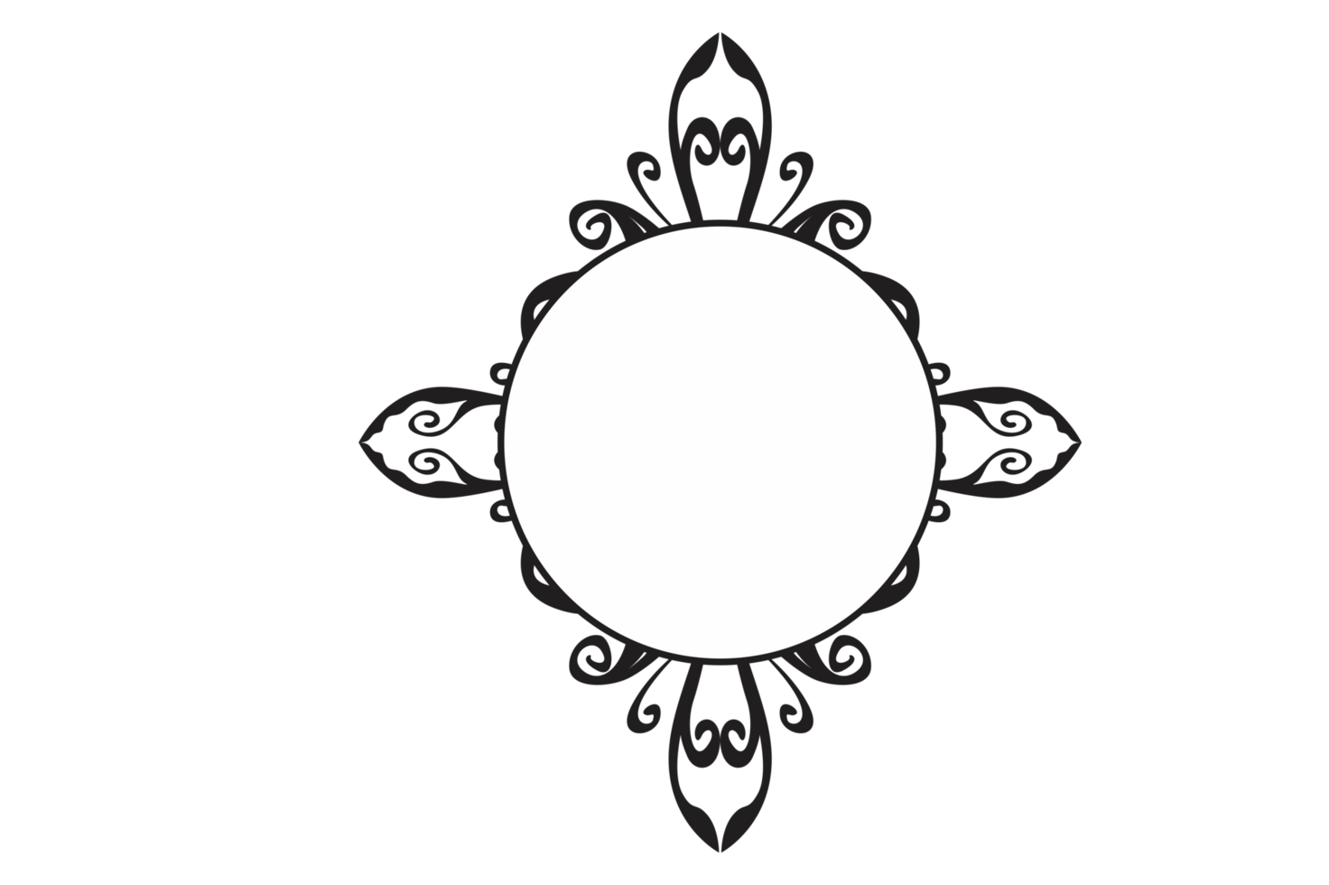 Flora Ornament Border With Design With Transparent Background png