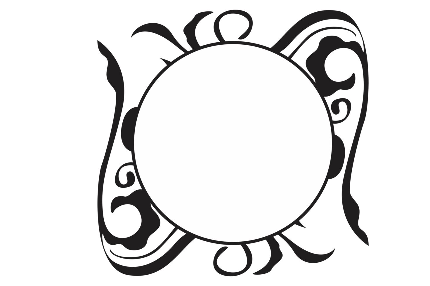 Flora Ornament Border With Design With Transparent Background png