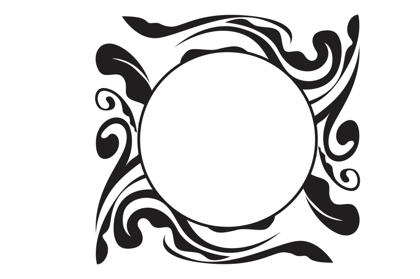 Flora Ornament Border With Design With Transparent Background png