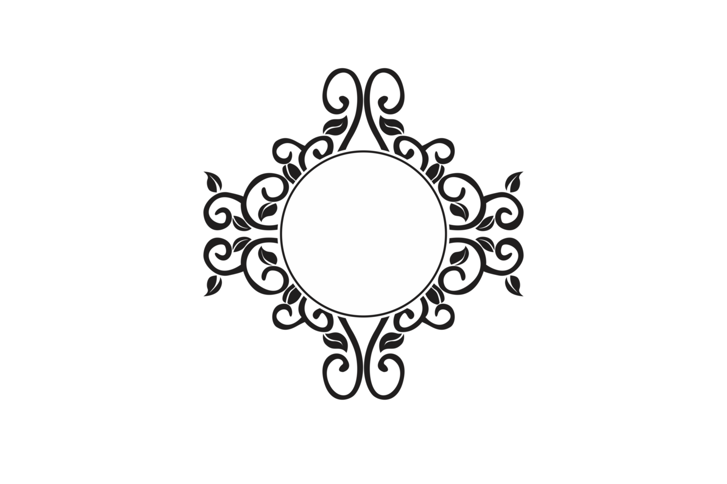 Flora Ornament Border With Design With Transparent Background png