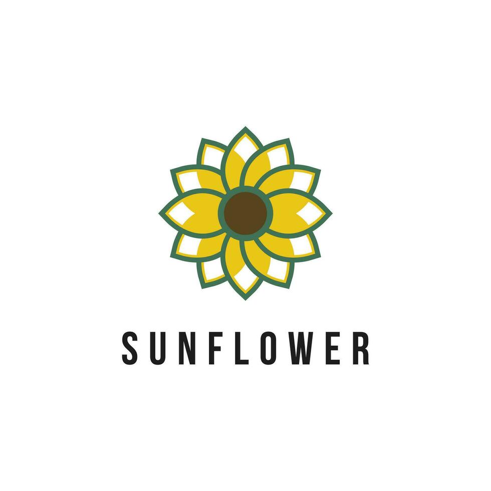 Sunflower vector logo design idea