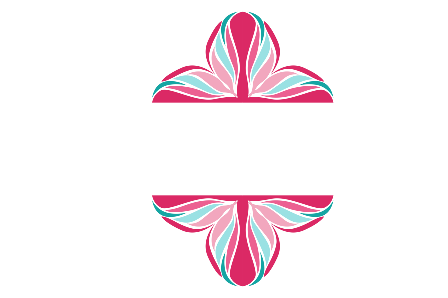 Flower Ornament Border with a design and a transparent background png