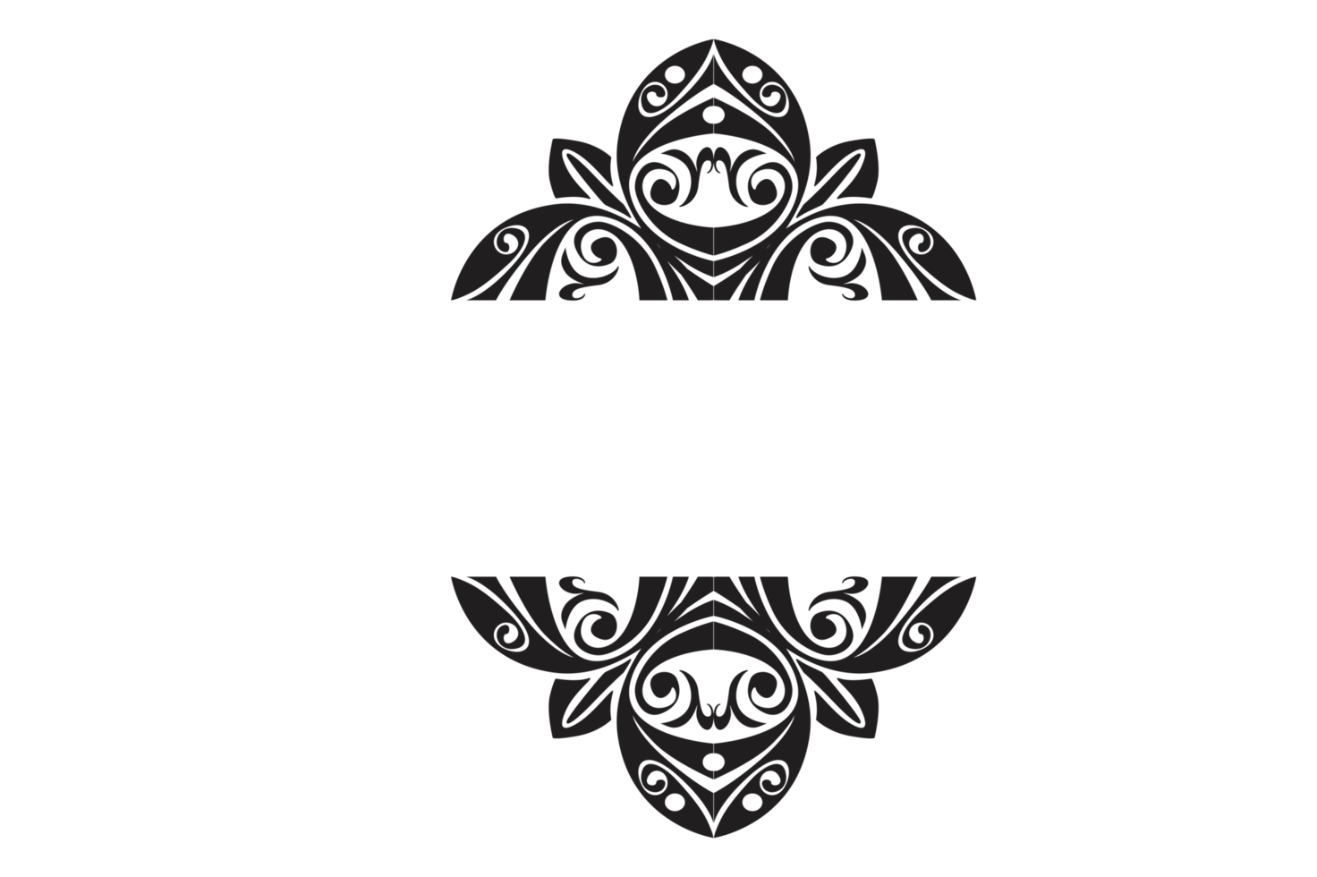Flower Ornament Border with a design and a transparent background png