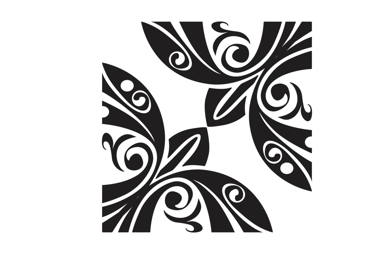 Flower Ornament Border with a design and a transparent background png