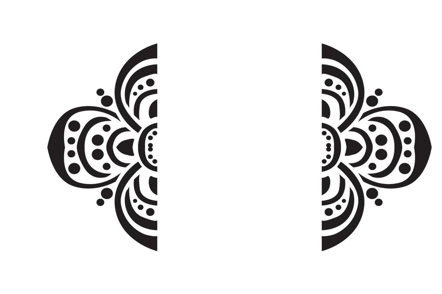 Flower Ornament Border with a design and a transparent background png
