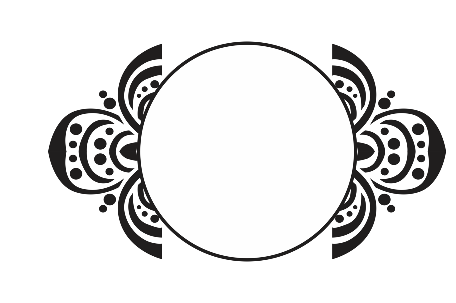 Flower Ornament Border with a design and a transparent background png