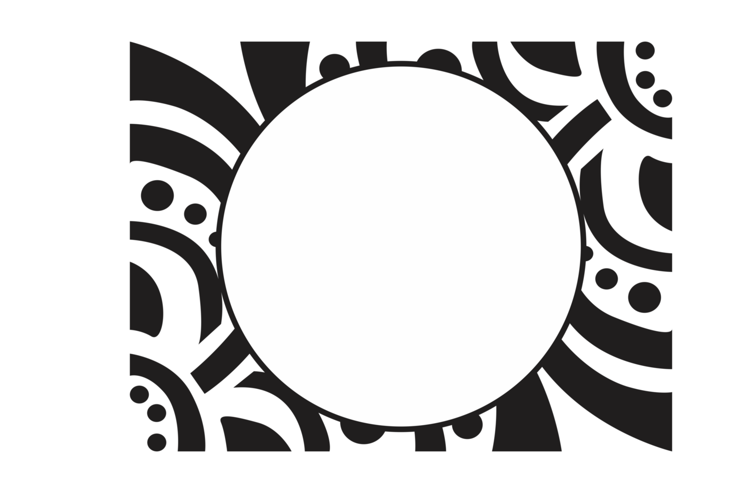 Flower Ornament Border with a design and a transparent background png