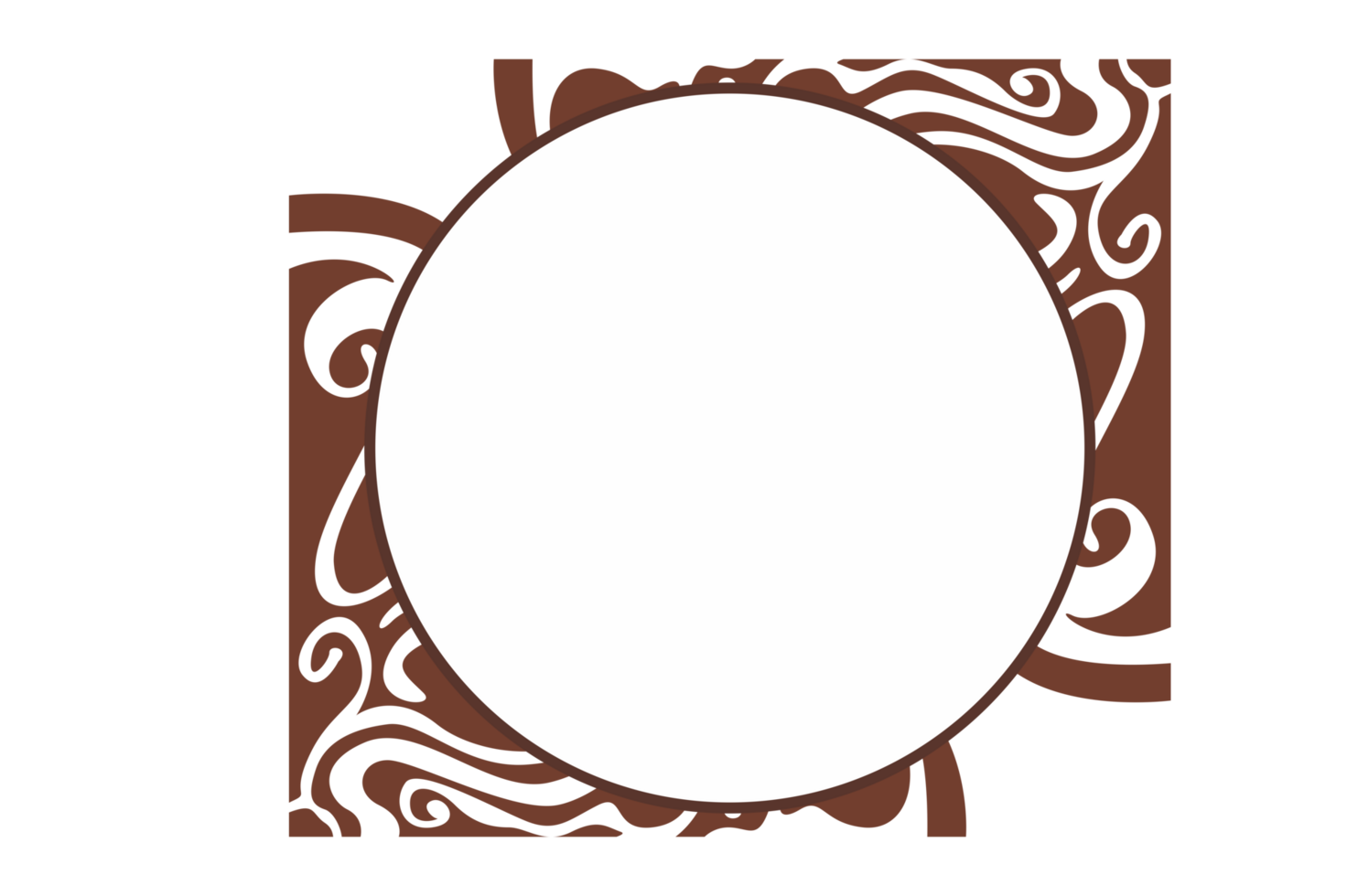 Flower Ornament Border with a design and a transparent background png