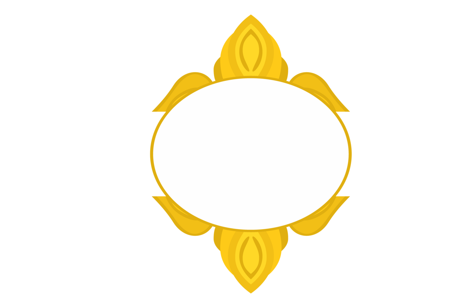Flower Ornament Border with a design and a transparent background png