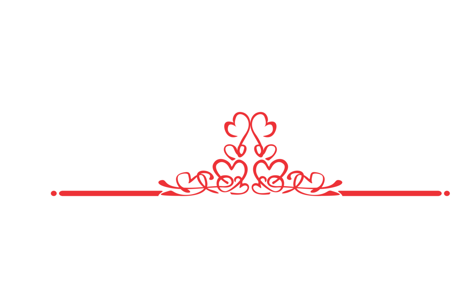 Love Line Art Ornament Border With Design With Transparent Background png