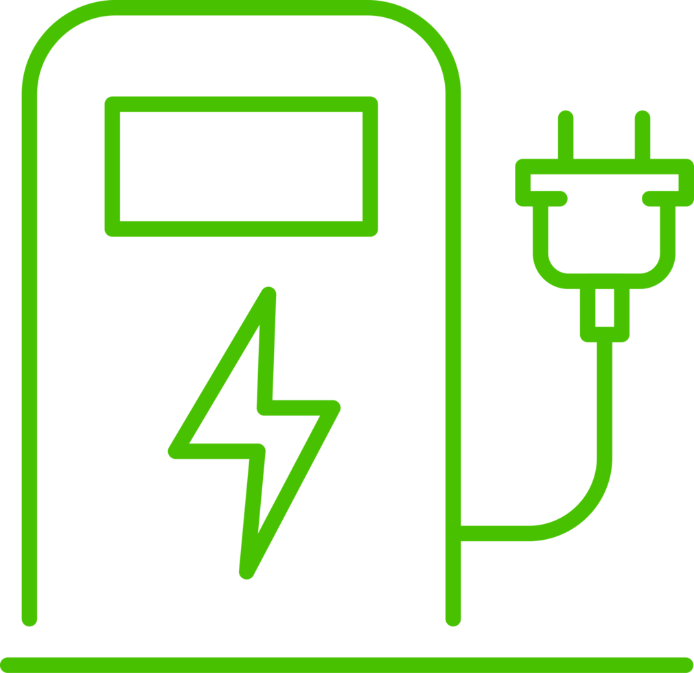 EV station line icon illustration png