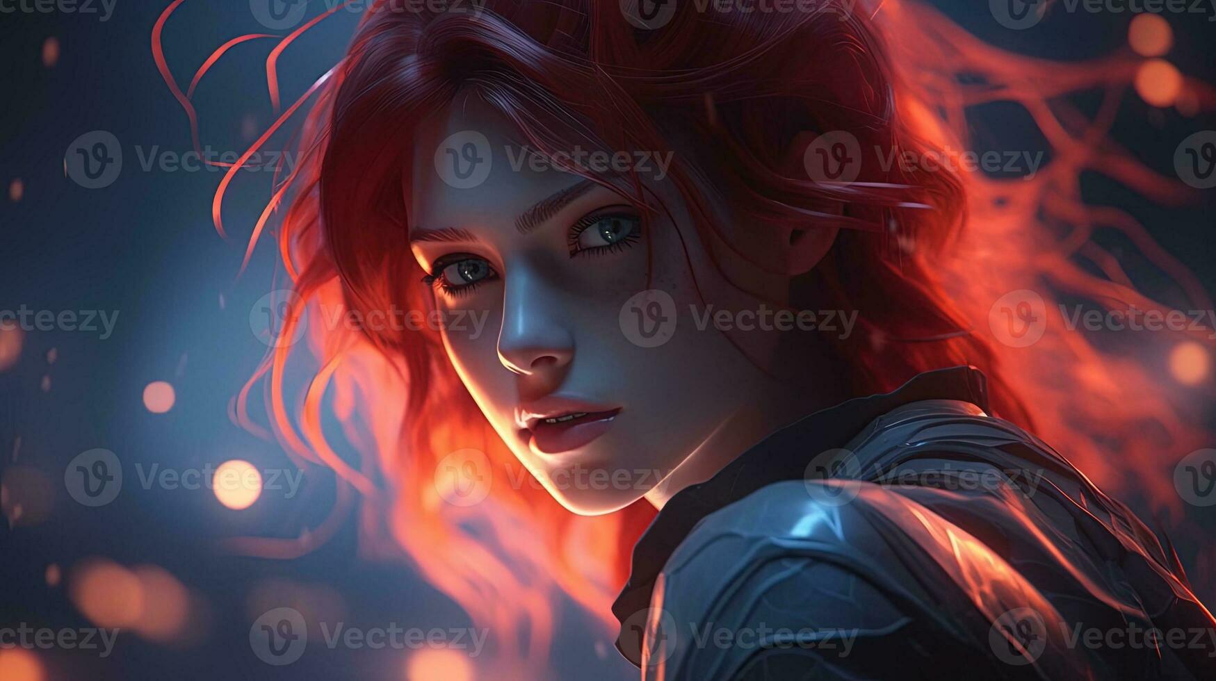 shadowcutter, digital art illustration, Generative AI photo